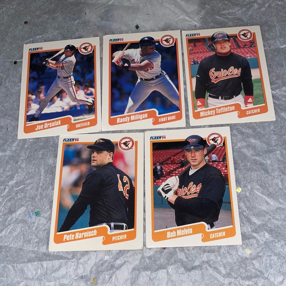 🎇FLEER🚨ORIOLES🐧1️⃣9️⃣9️⃣0️⃣BASEBALL⚾️TRADING CARDS